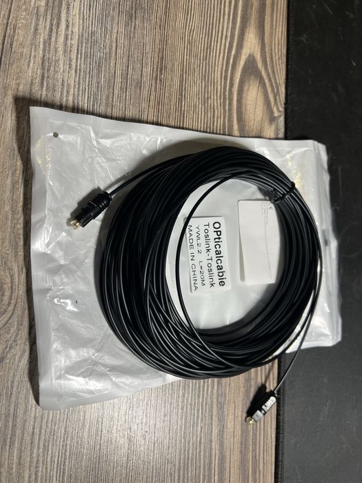 Оптичний аудіокабель Toslink (SPDIF) 20 метрів