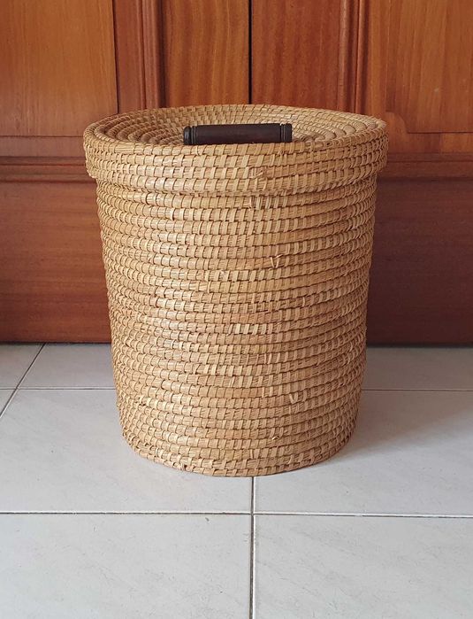 Cesto Árabe, artesanal com tampa - vintage