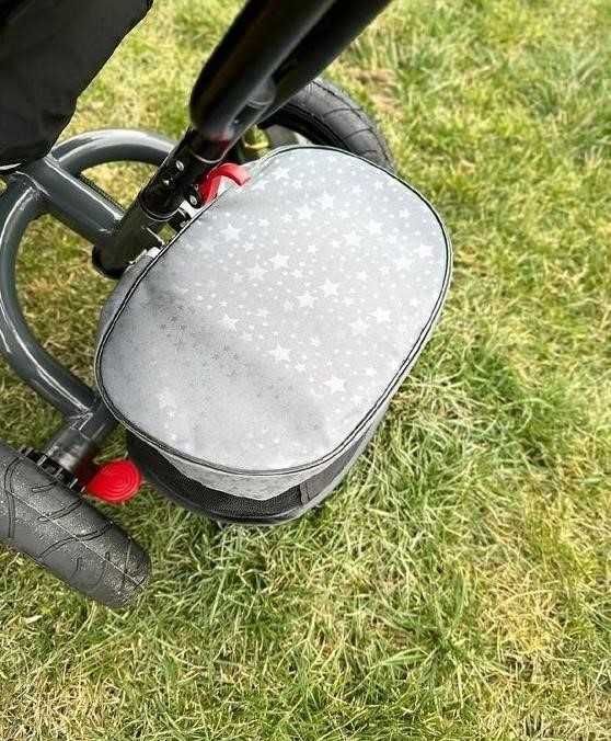 Триколісний дитячий велосипед-коляска, фара, USB, поворот сидіння