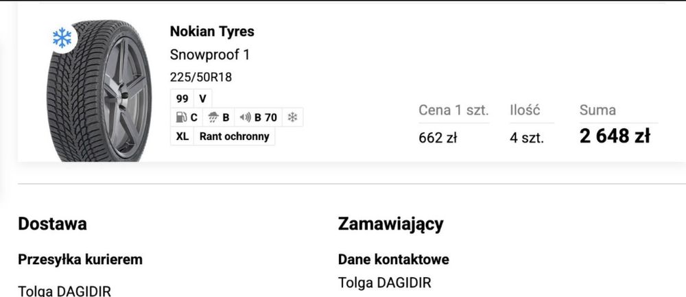 Nowy Nokian Tyres Snowproof 1 225/50R18 99 V XL