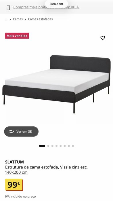 Cama + colchão 140x200