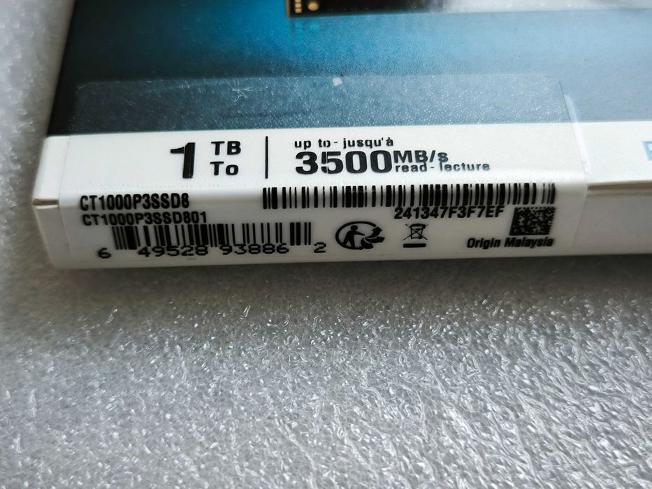 SSD M.2 Crucial P3 1 Tb a 100%