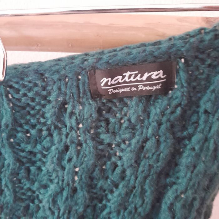 Gola Natura, malha canelada, azul petróleo