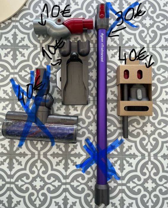 Acessórios aspirador dyson novos