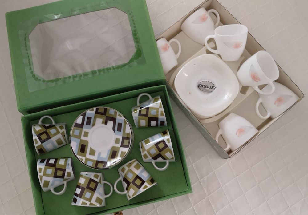 Serviço chávenas de café