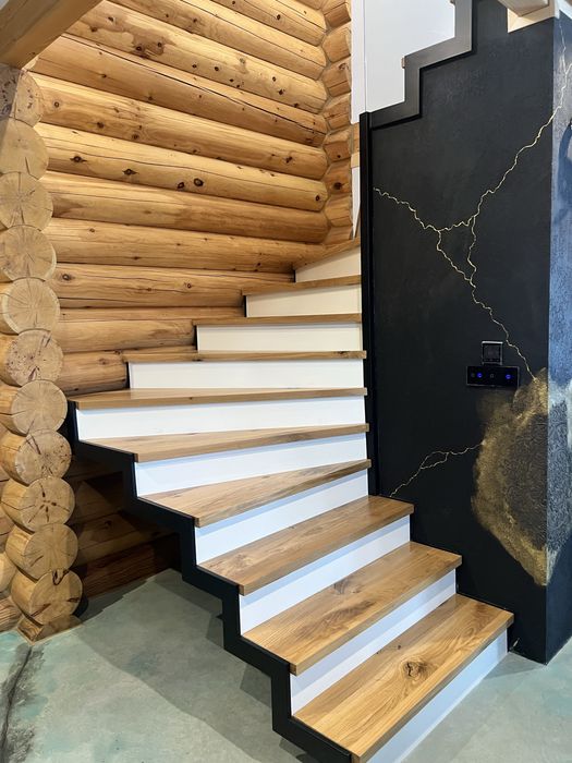Schody drewniane , stalowe loft