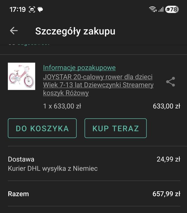 Odbiór osobisty bez wysyłania .