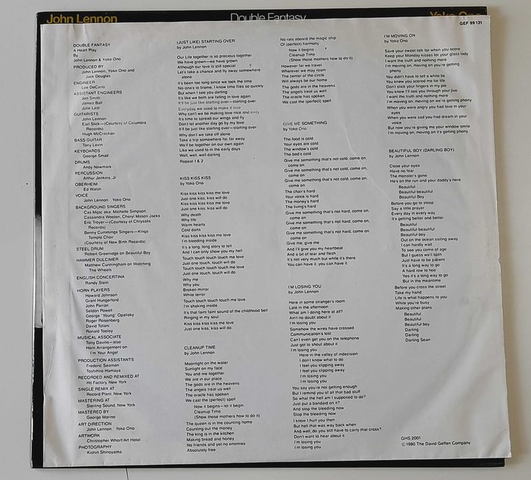 John Lennon & Yoko Ono - Double Fantasy (Vinil/LP)