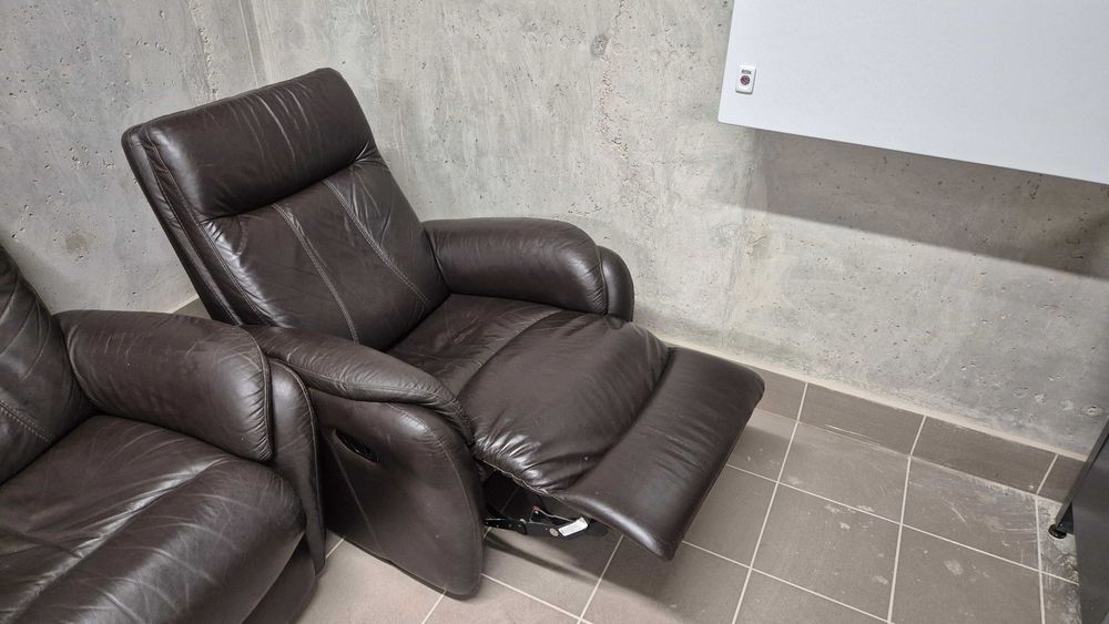 Komplet wypoczynkowy skóra naturalna