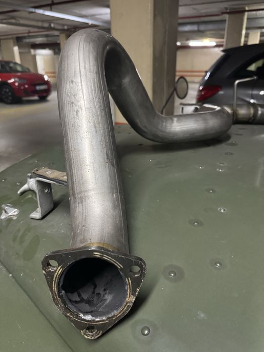 Straight rear exhaust defender 90 td5 / puma