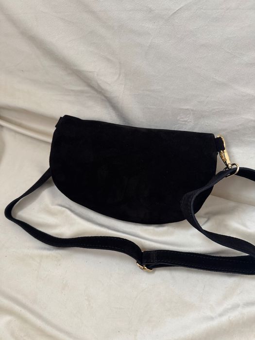 Замшева жіноча сумка-бананка Vera pelle