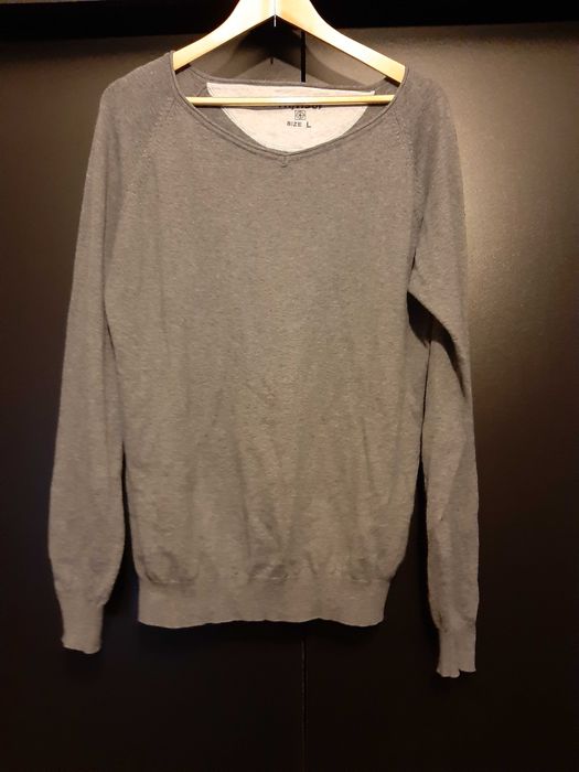 Szary sweter męski L
