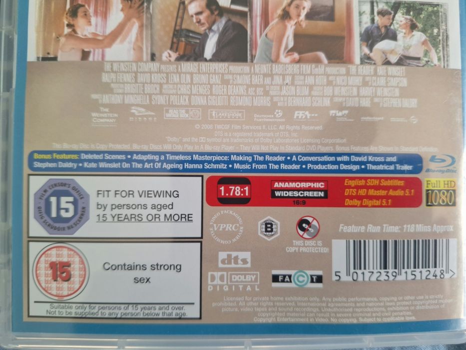 Film blu-ray "Lektor" (The Reader)