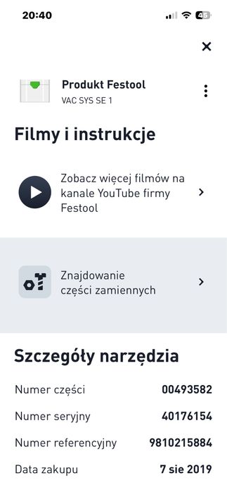 Festool Vac sys Zestaw próżniowy Jednostka mocująca