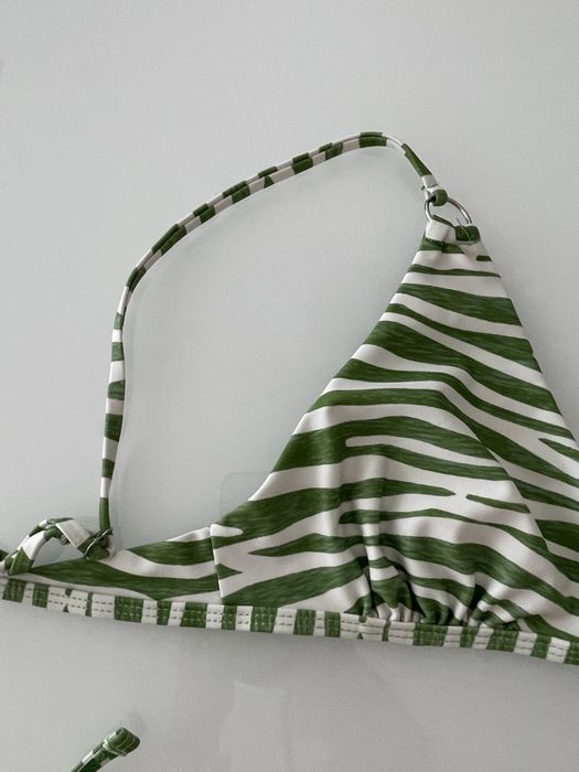 Biquíni zebra verde e branco S