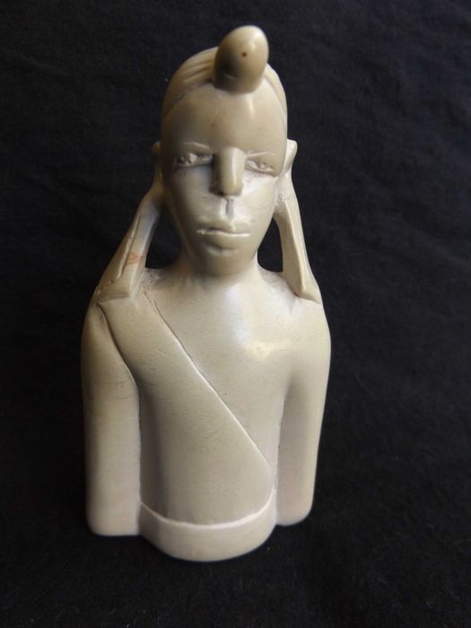 ARTE AFRICANA – Conjunto de 3 BUSTOS em Pedra