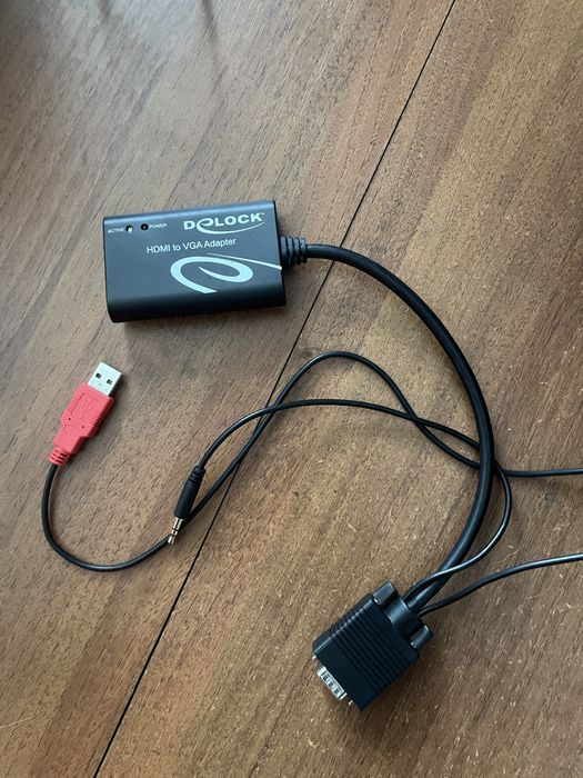 VGA HDMI адаптор HDMI VGA Delock