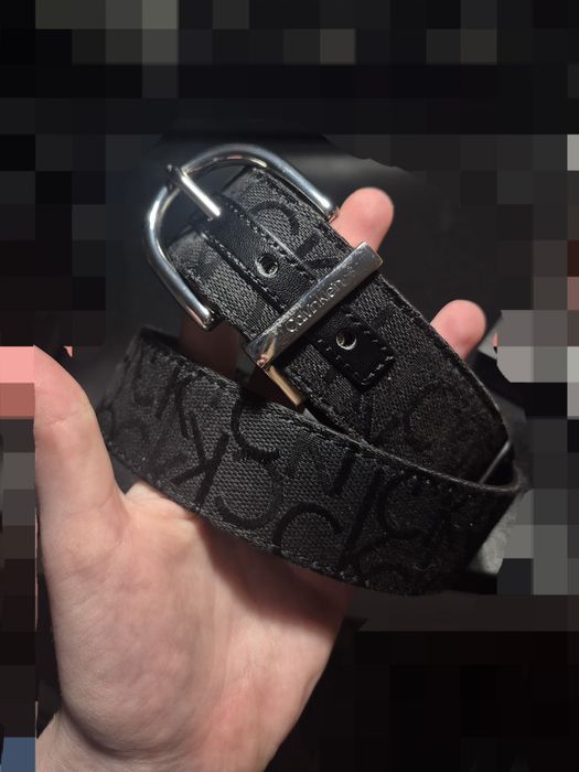 Dwustronny czarny pasek calvin klein