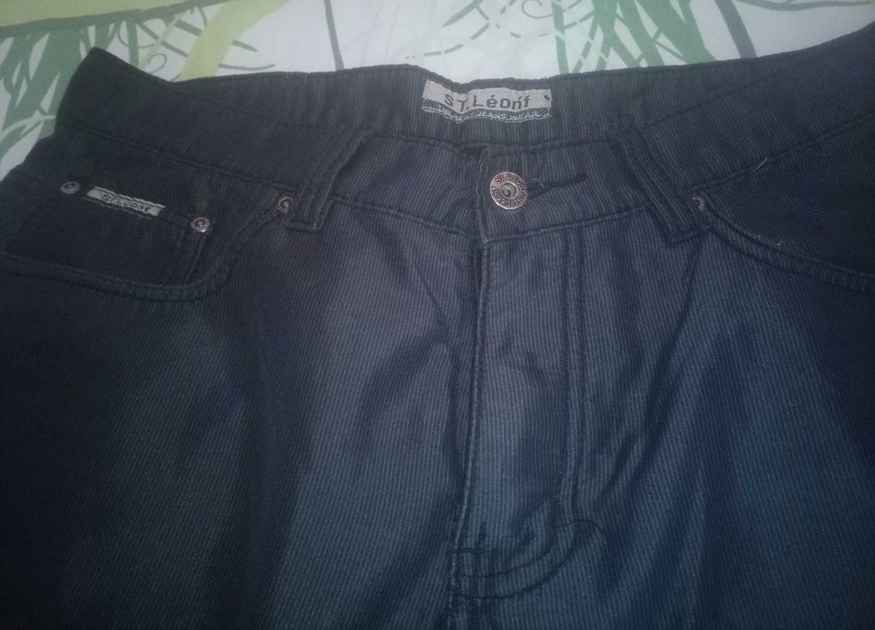 Czarne spodnie materiałowe męskie r.XL