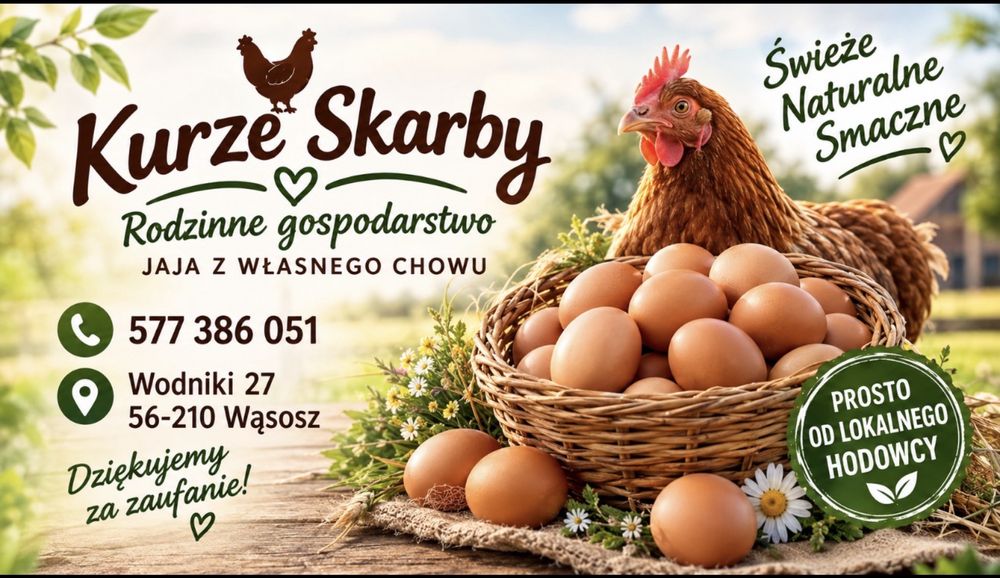Jaja kurze z rodzinnego gospodarstwa – świeże