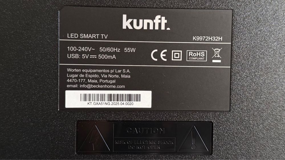 Tv kunft 32 polegadas para peças