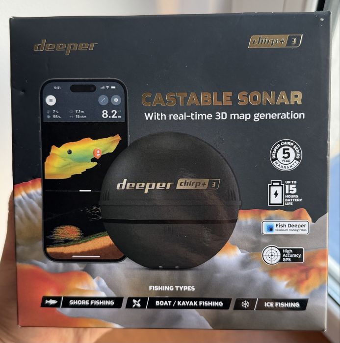 Deeper Chirp+ 3 ехолот для риболовлі, GPS