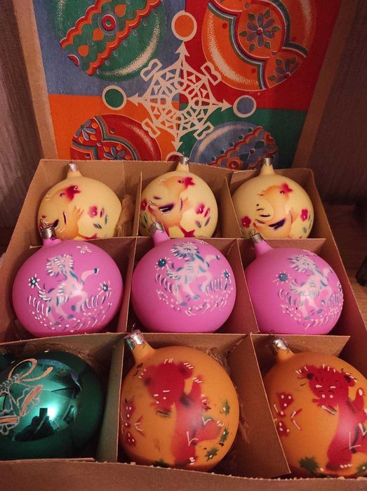 Новорічні шарики, вінтажні!