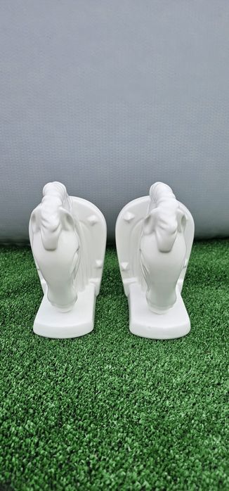 Cabeças de cavalo porcelana, decoração/separador de livros