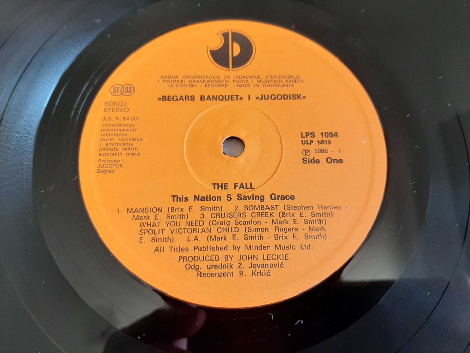 The Fall - This Nation's Saving Grace - Yugoslavia - Vinil LP