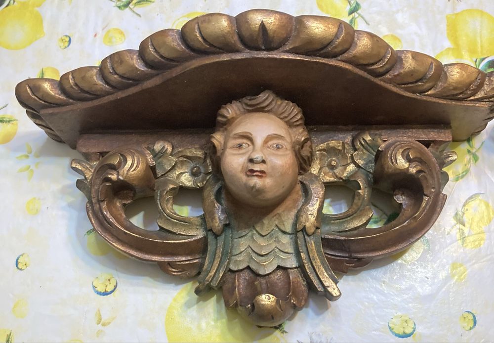 Par de mísulas em talha dourada