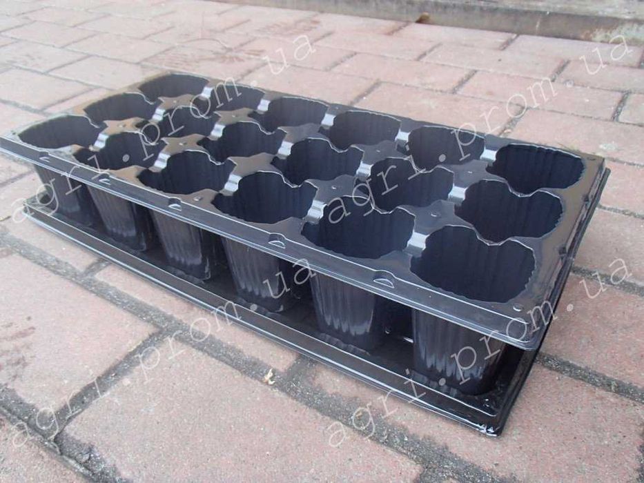 Комплект для розсади на 18 вічок: касета+піддон+кришка (10комплектів)