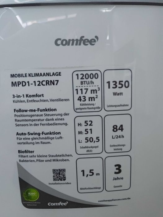 Klimatyzator przenośny Comfee 3,5 kW