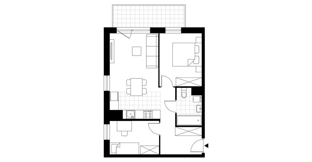 3-pokojowe mieszkanie 48m2 + balkon
