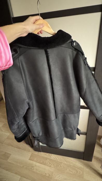 Шкіряна натуральна дублянка на овчині