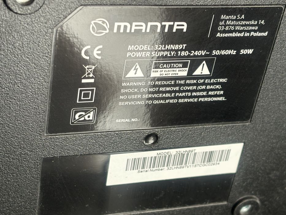 Telewizor manta 32 cale