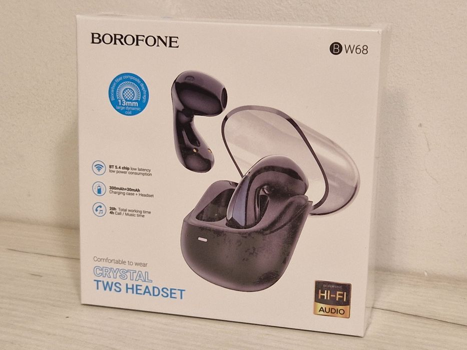 Borofone Słuchawki Bluetooth TWS BW68 Extreme czarne