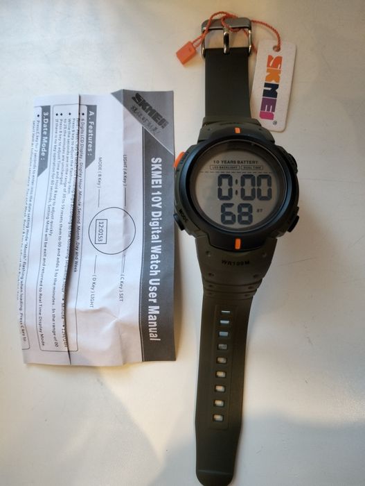 Водонепроницаемые часы SKMEI 1560, тактичний водонепроникний годинник