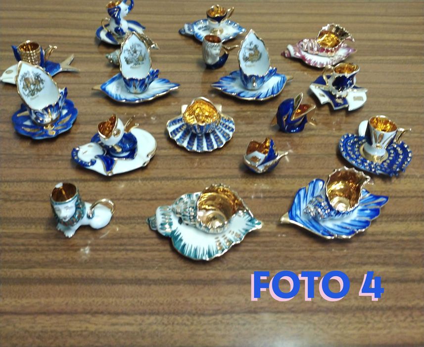 Peças em louça, limoges, resina, porcelana e velas decorativas