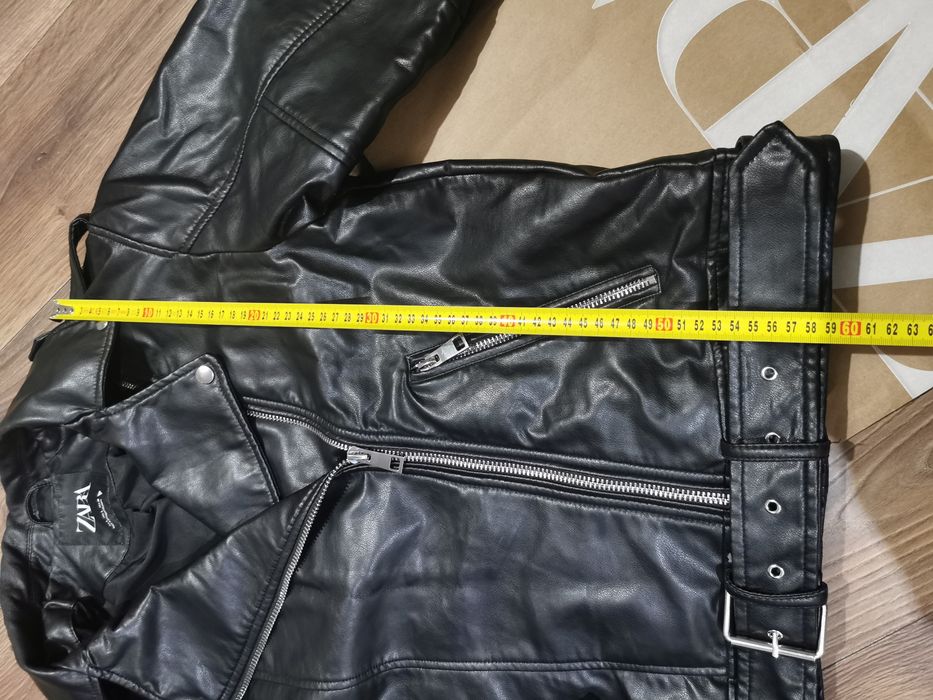 Skórzana kurtka Zara kurtka biker ramonseka L 40 oversize