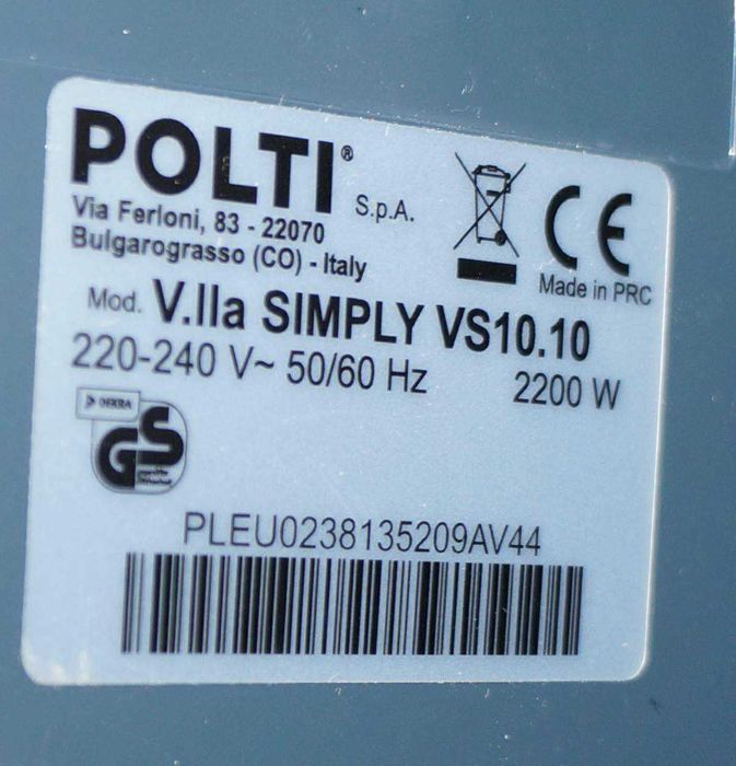 Ferro caldeira Polti: 2 euros