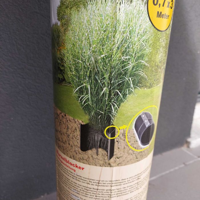Bloqueador de raízes barreira proteção de passeio barreira de rizoma