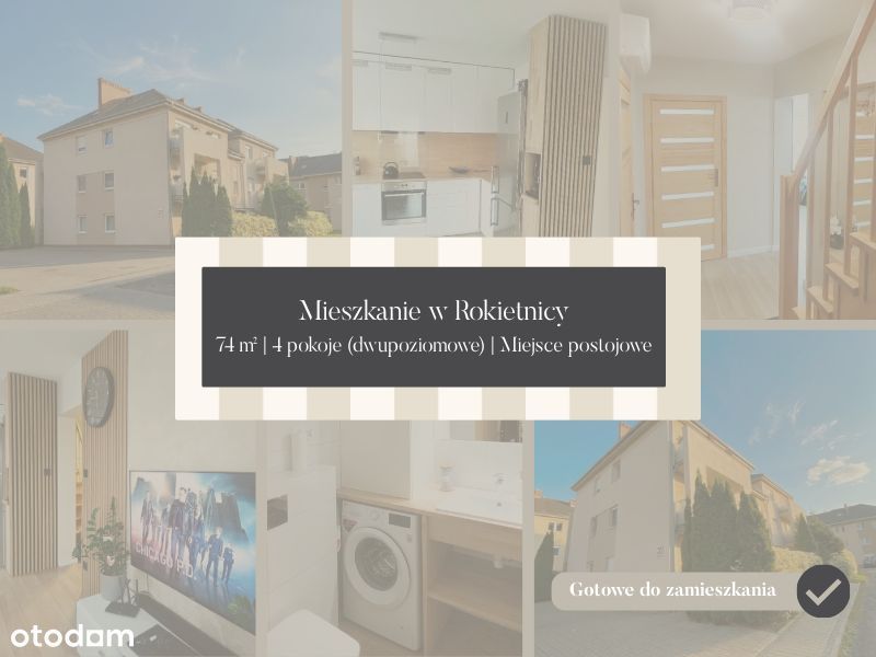 Mieszkanie dwupoziomowe, 4 pokojowe z miejscem parkingowym balkon