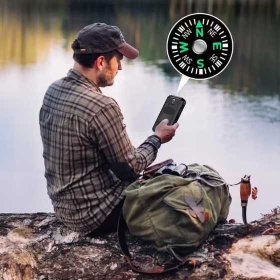Powerbank 10 0000 mAh Solarny Wodoodporny - ładowarka, latarka, kompas