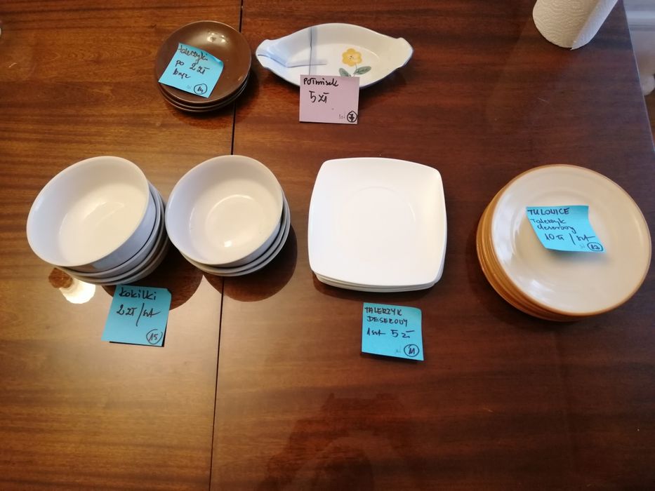 Kokilki, talerzyki, mały półmisek