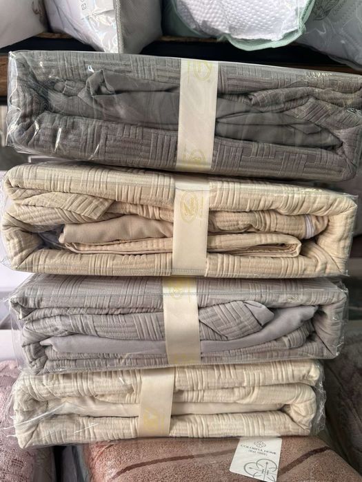 Бавовняна муслінові комплекти білизни "на резинці" «Плетінка» Koloco