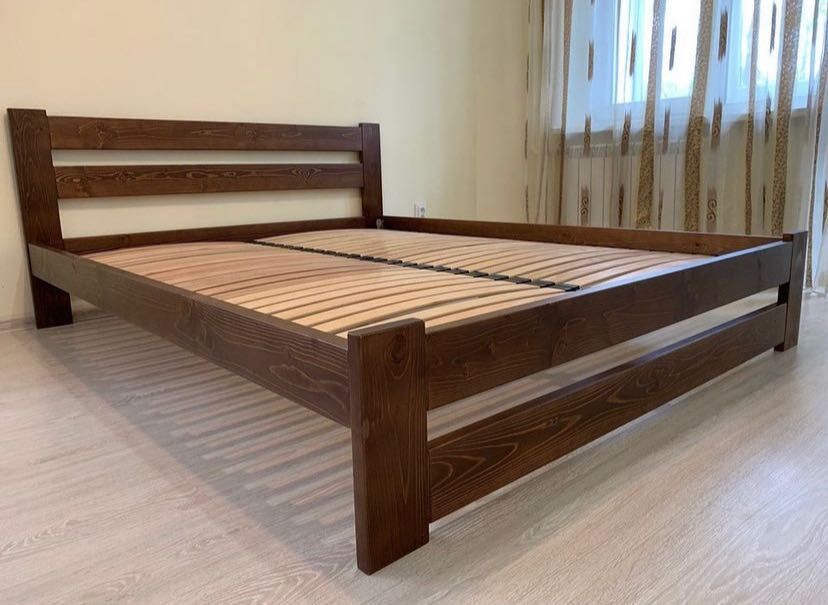Двоспальне ліжко в спальню Кровать з натурального дерева