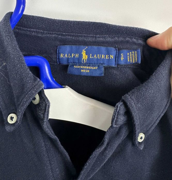 Koszula POLO RALPH LAUREN mesh granatowa męska slim r. S