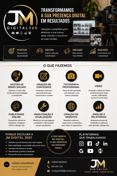 Gestao de conteudos digitais / gestao de sites /redes socias /incluindo videos e fotografias
