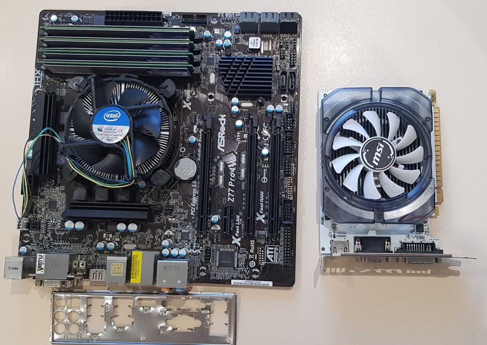 Материнська плата(комплект), процессор, оперативка, відеокарта