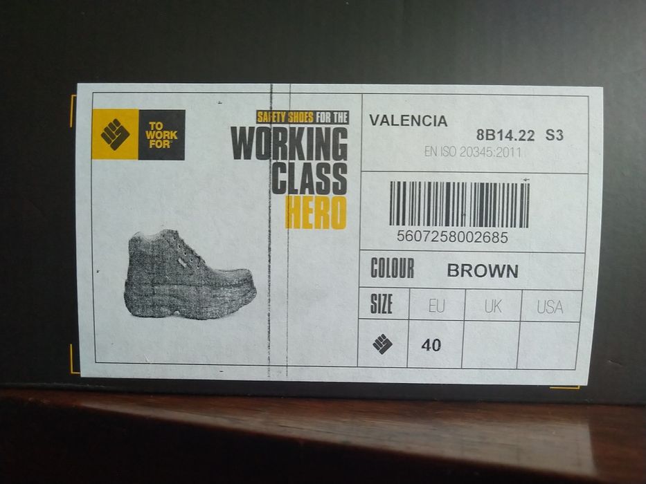 Calçado de segurança meia bota 2W4 To Work For novo